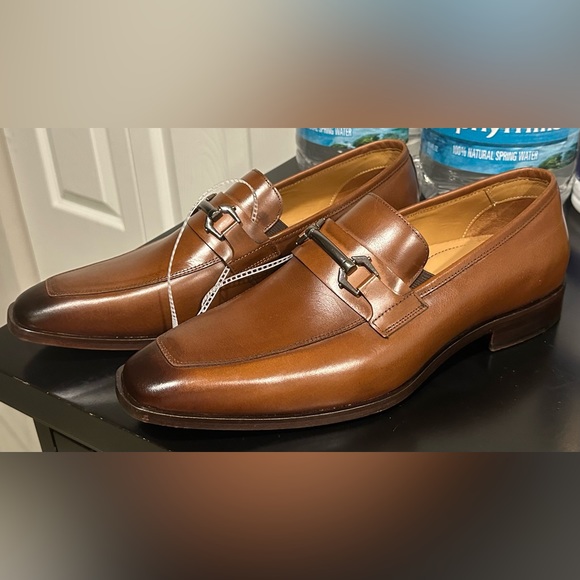 NEW Flag LTD., Men's Noble Bit Brown Leather Loafer Dress Shoes Size 11 - Picture 3 of 12